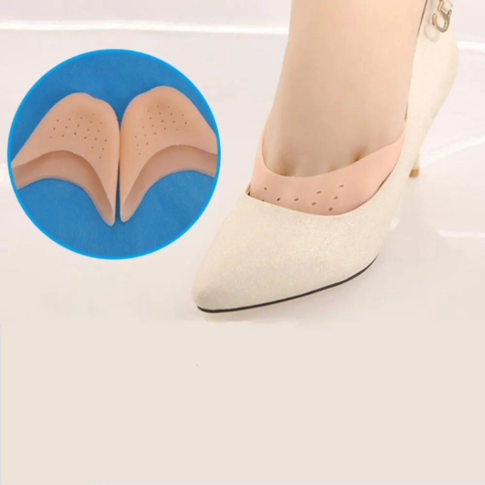 2PCS Silicone Toe Protector Shoes Soft Forefoot Breathable Toe Pads Ballet Toe Caps Cushions Metatarsal Covers High Heel Shoes