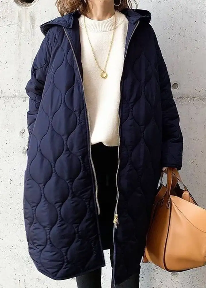 

Парки женские корейские осенние, полиамидный, с изоляцией, эластичной резинкой на талии, закрытым воротником-стойкой, кнопкой, двойным карманом, двухслойные, темно-синие, OL