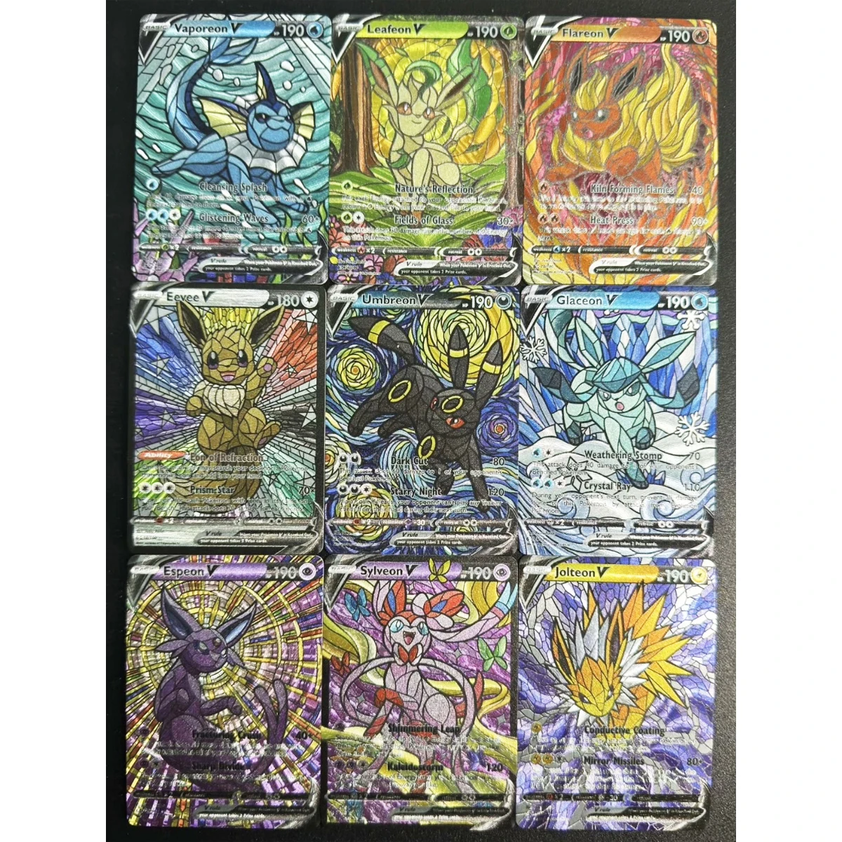

Набор из 9 флеш-карт PTCG Eeveelution Umbreon (английская версия), в стиле Eevee Church, самодельные игровые аниме-карты, коллекционная карта, подарок, игрушка