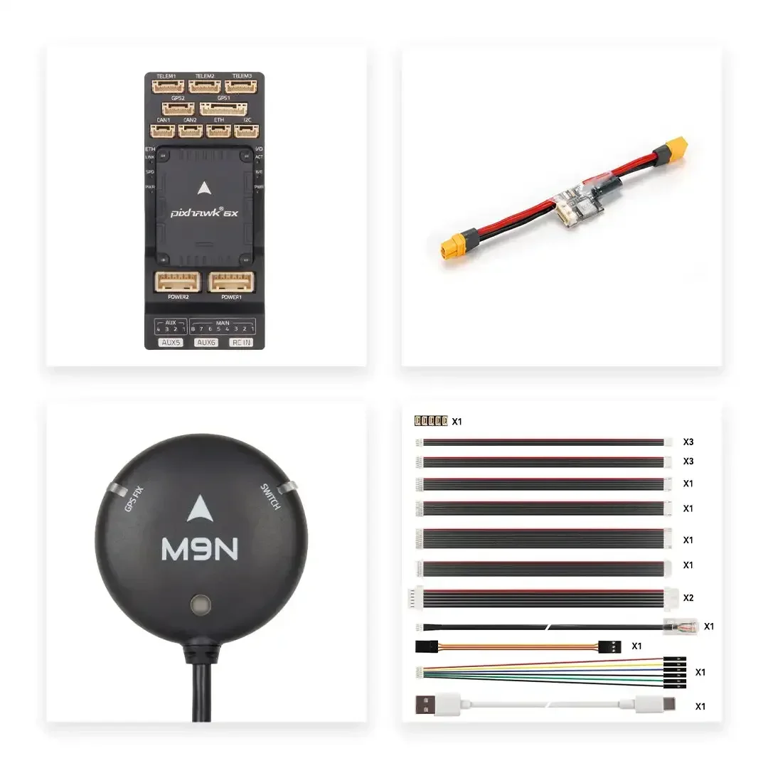 

HolyBro Pixhawk 6X (ICM-45686) Flight Controller Standard Set / Mini Set with M9N / M10 GPS Module