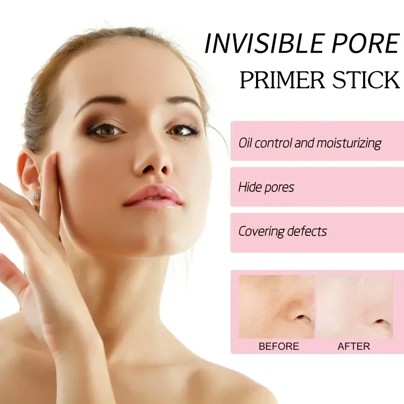 Sdatter Invisible Pore Primer Stick Pore Eraser Concealer acne marks Waterproof Face Isolation cream Primer Makeup Base Oil-Cont