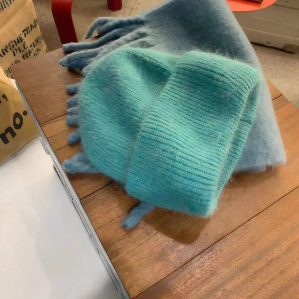Elegant Womens Winter Knitted Hat Soft Ribbed Beanie Cap Warm Casual Fashion Candy Color Elastic Bonnet Outdoor Accessory