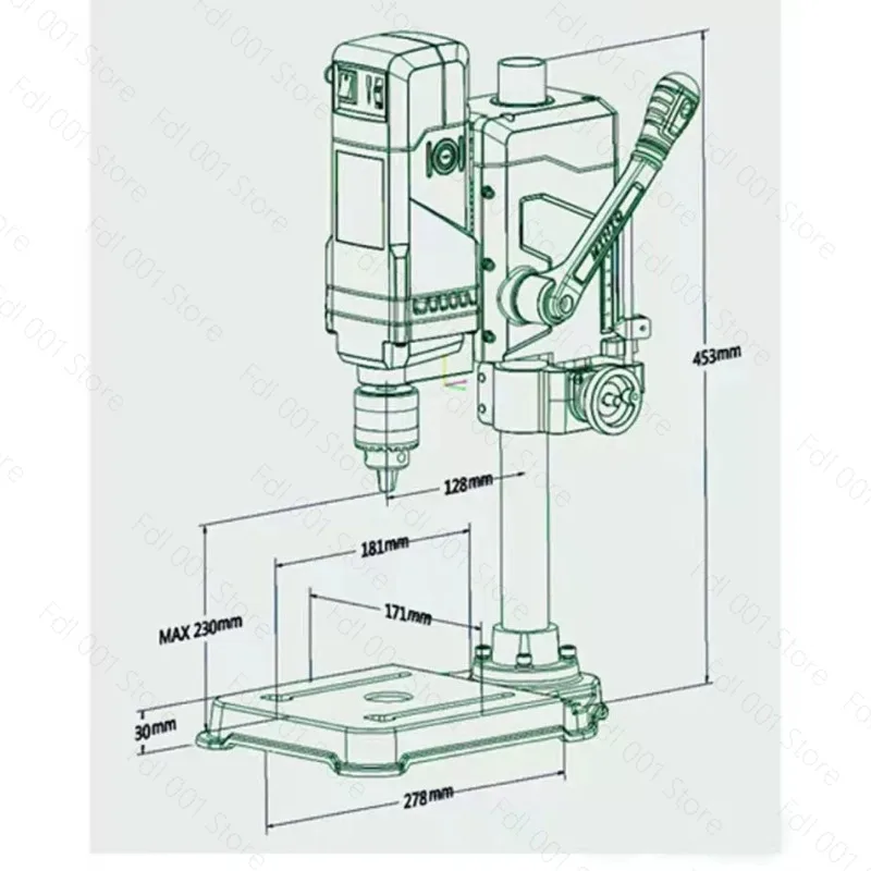 BG-5167 Drills, 800W Drilling and Milling Machine with Fast Lifting Device