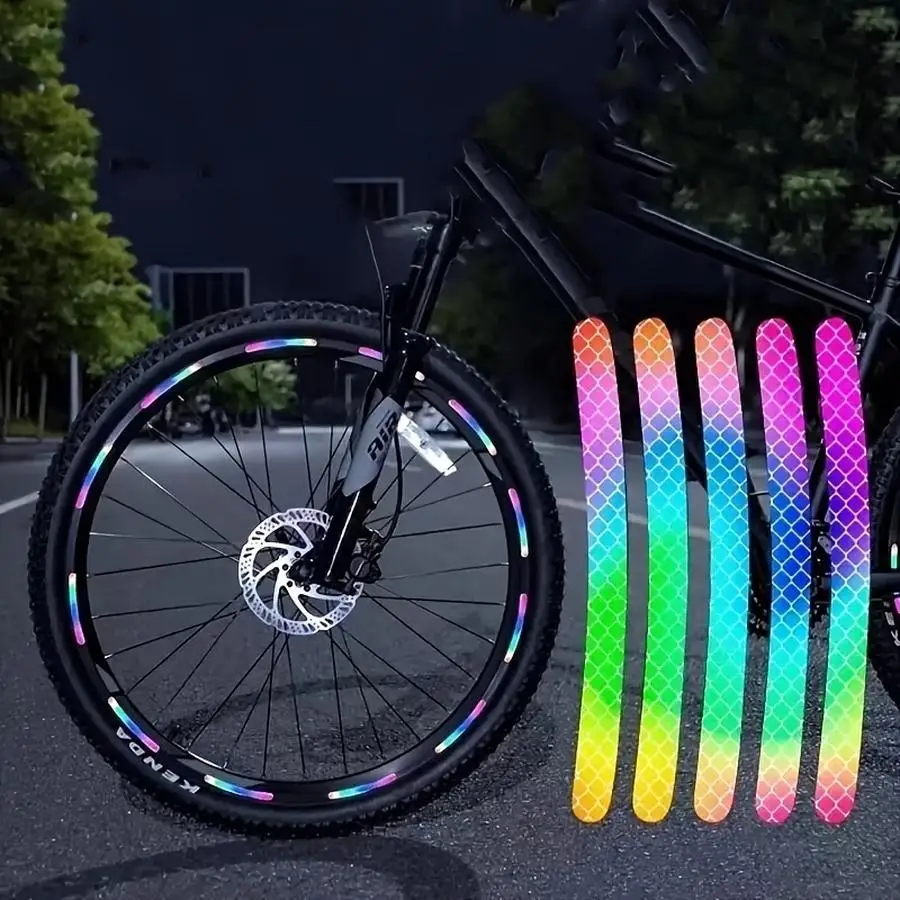 1/5/10/20/50/100pcs bicycle reflective stickers, suitable for motorcycle wheels, car trim strips, and mountain bike spokes with