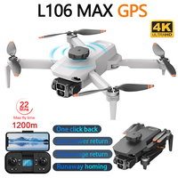 LYZRC L106 MAX GPS Drone 4K Professional HD Dual Camera 5G WIFI Brushless Motor FPV Quadcopter Foldable Aerial Photography Drone