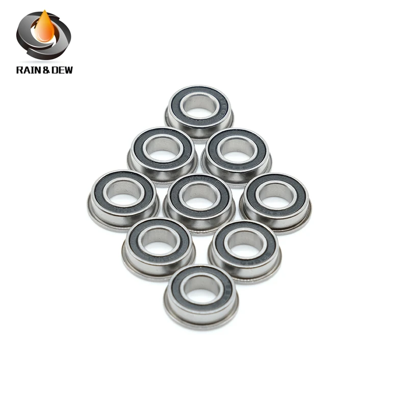 

SF608-2RS Flange Bearing 8x22x7 mm 10PCS Double Sealed Stainless Steel Flanged SF608 RS Ball Bearings SF608 2RS