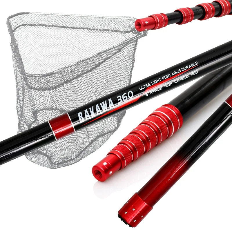 Red de mano telescópica Bakawa – Plegable ultraligera para roca - imagen 2
