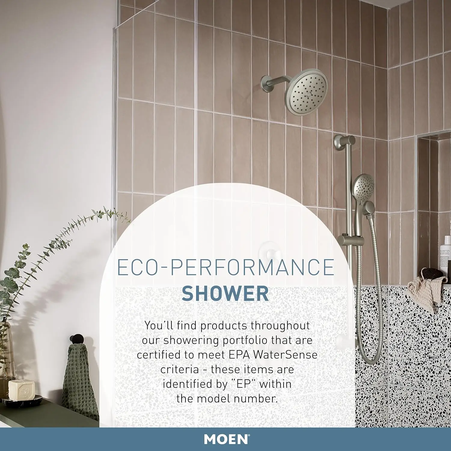 5-Function Handheld Shower Head with Adjustable Slide Bar and Long Hose for Eco-Friendly Showers