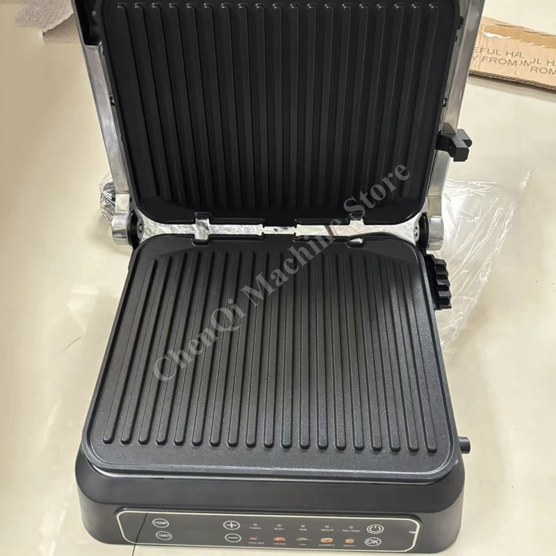 Máquina de bife para café da manhã, cortador de bife, fritura, cozimento doméstico, placa de churrasco teppanyaki integrada, bife de carne assado