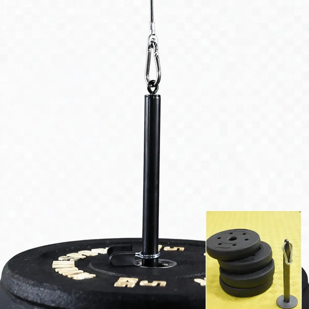 Steel Barbell Plate Holder Loading Pin Fitness Equipment Attachment For Strength Training Muscular Exercise Rack