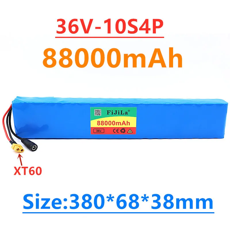 

36v10s4p88ah600walta potência88000mahcapacidade18650bateriadelítiopacoteebikemotordabicicletadocarroelétricoscooter20a bms