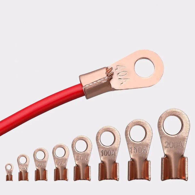 Copper Terminal OT Series Connector Wire Connector Copper Nose Ring Solar Lifepo 10 20 30 40 50 80 100 150 250 300A