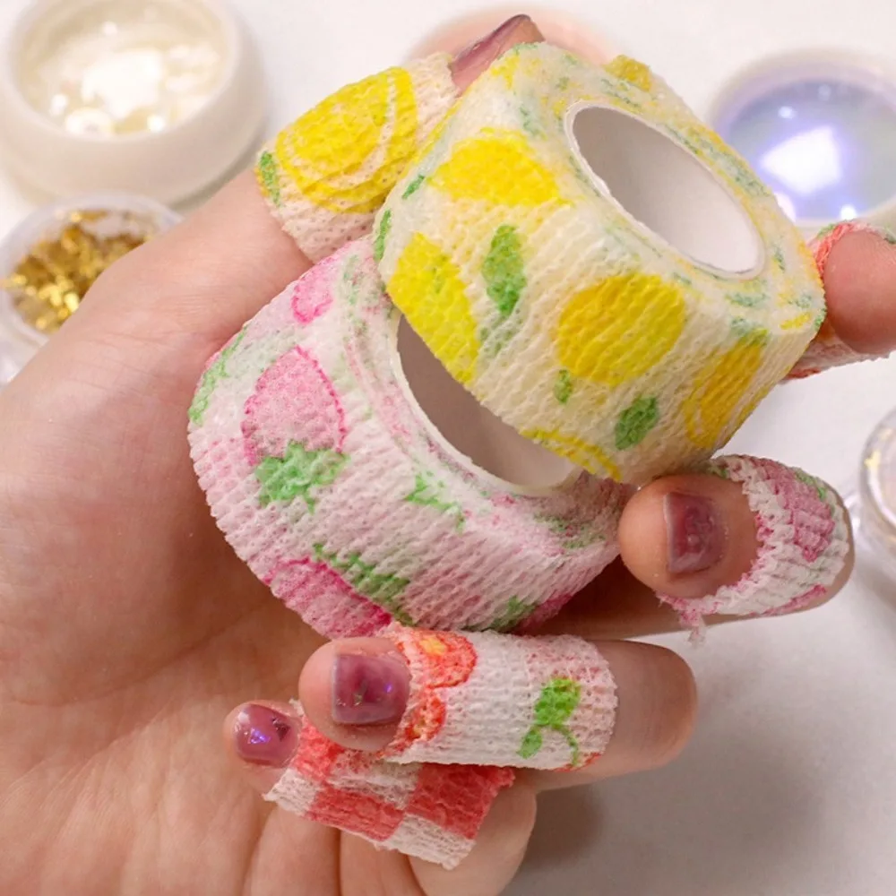 1pcs Quality Wide Nail Finger Protection Bandage Elastic Manicure Tools Nail Art Protect Tape Breathable Cohesive Bandage