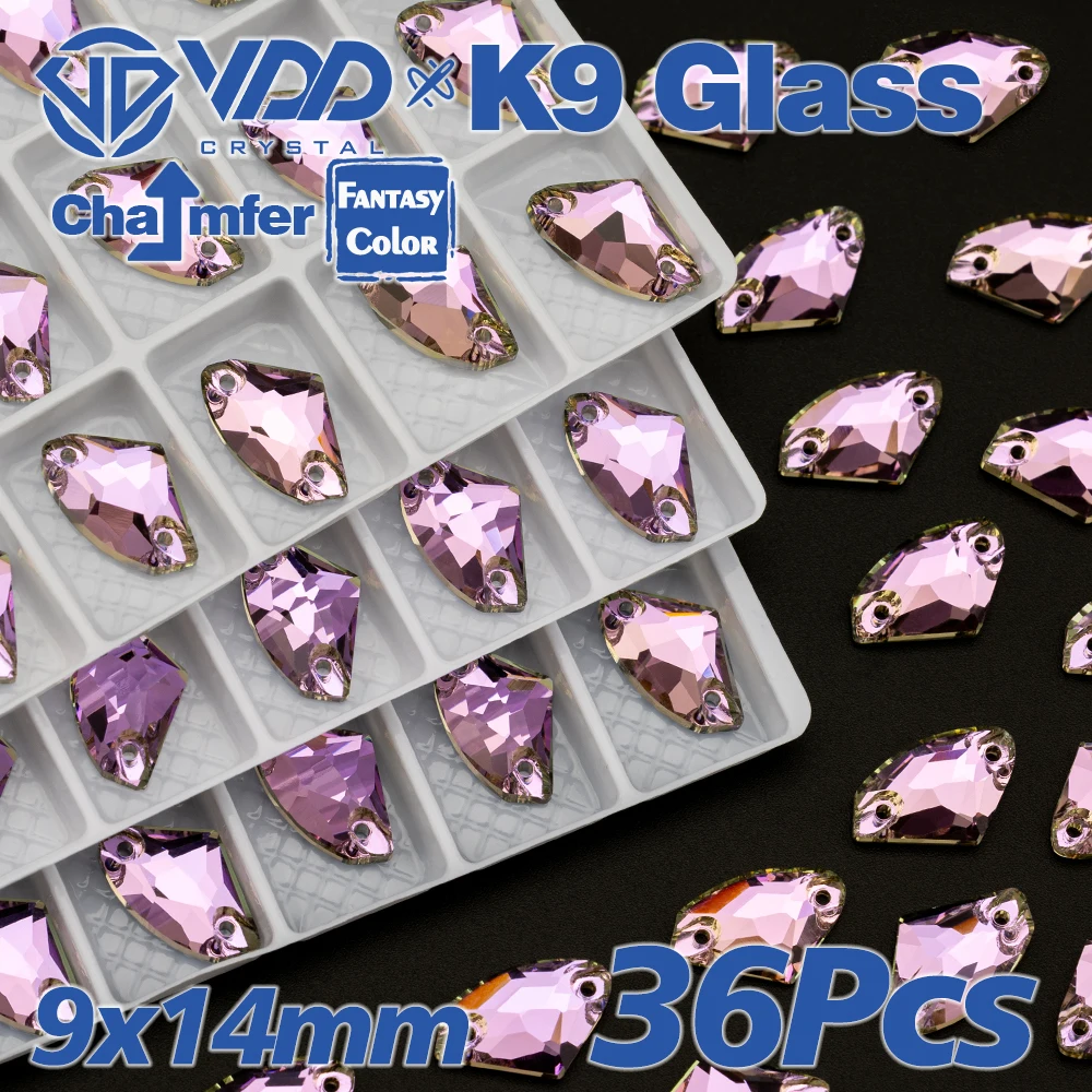 VDD S276 Violet Beam Top-Qualität AAAAA K9 Glas aufnähbare Strasssteine, Nähkristalle, flache Strasssteine für Kleidungsdekorationen – Detail 5