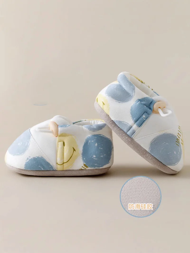 Children's Walking Shoes Cartoon Animal Pattern Newborn Baby Shoes Warm Non-Slip Floor Shoes Boys Girls Autumn 10-12cm