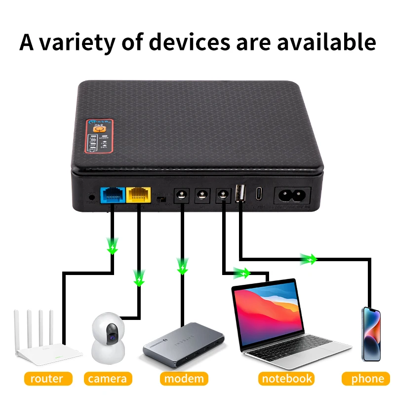 16000mah DC uninterruptible power supply mini UPS battery backup 5v 9v 12v usb router optical modem supply POE Mobile power bank