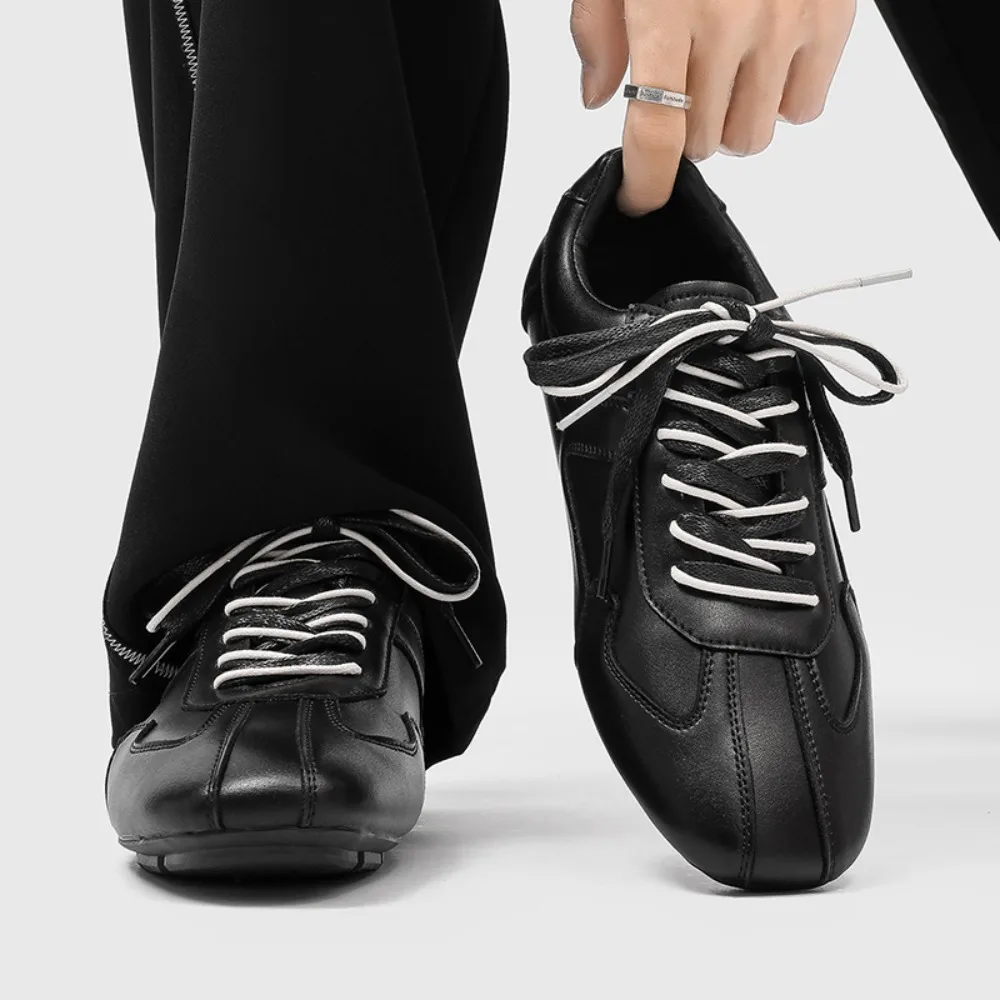 

Кожаные мужские летние дышащие повседневные туфли-лоферы 2025 года, новая трендовая модель, универсальные мягкие туфли-лоферы