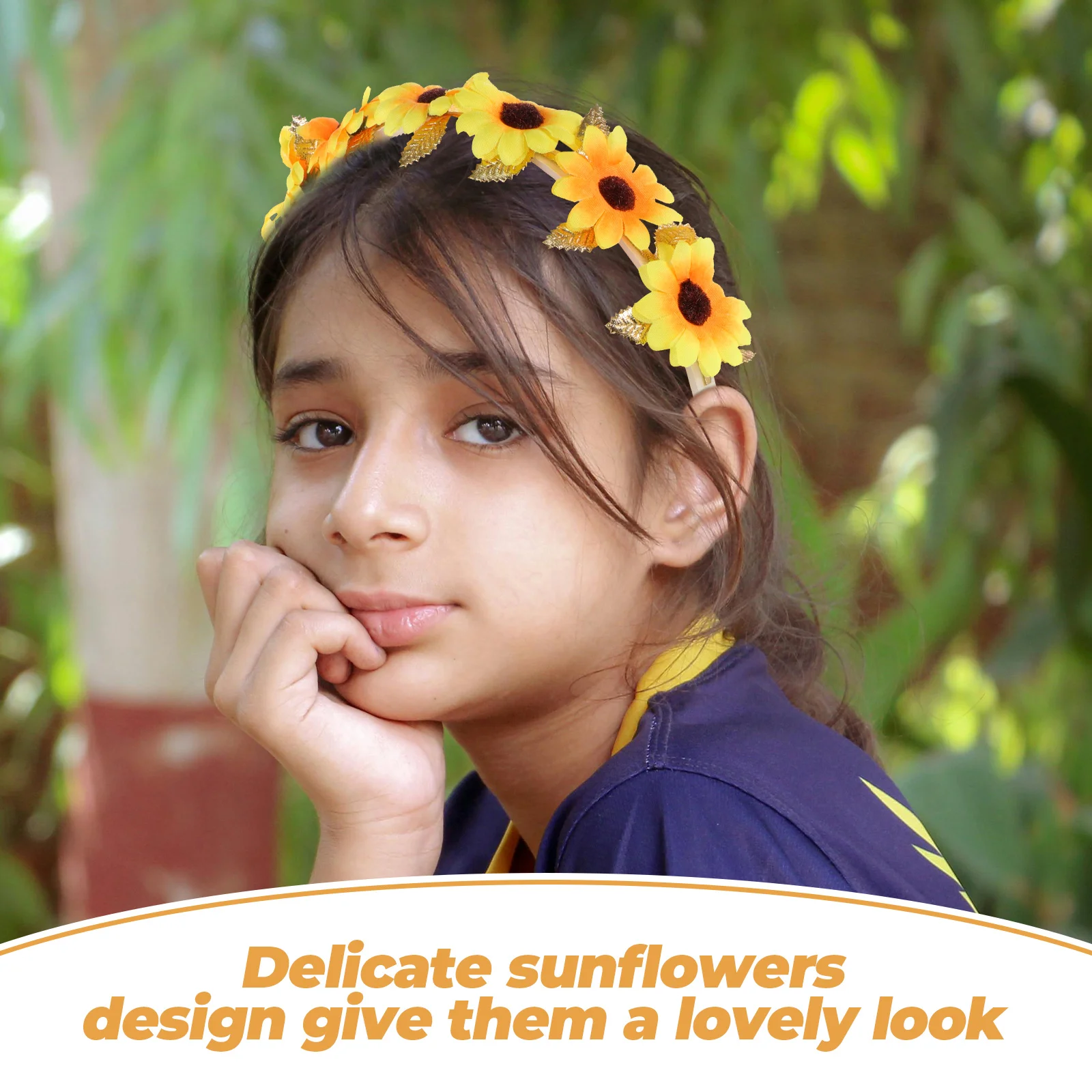 

Cartoon Hair Bands Girls Accessories Stylish Sunflower Headband Birthday Party Hair Hoop Flower Headpiece Women Headdress
