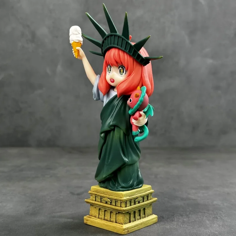 19cm Anime SPYxFAMILY Figures Lady Liberty Anya Forger Action Figure Pvc Model Statue Cute Collection Model Decoration Toys Gift