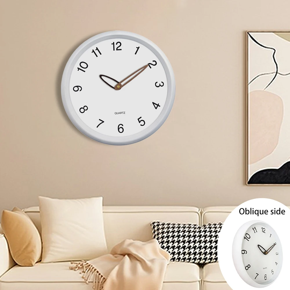 

1PC-12 Inch Vintage Wall Clock Wooden Pointer Design Silent Quartz Wall Watch Kitchen Living Room Office Bedroom Wall Decoration