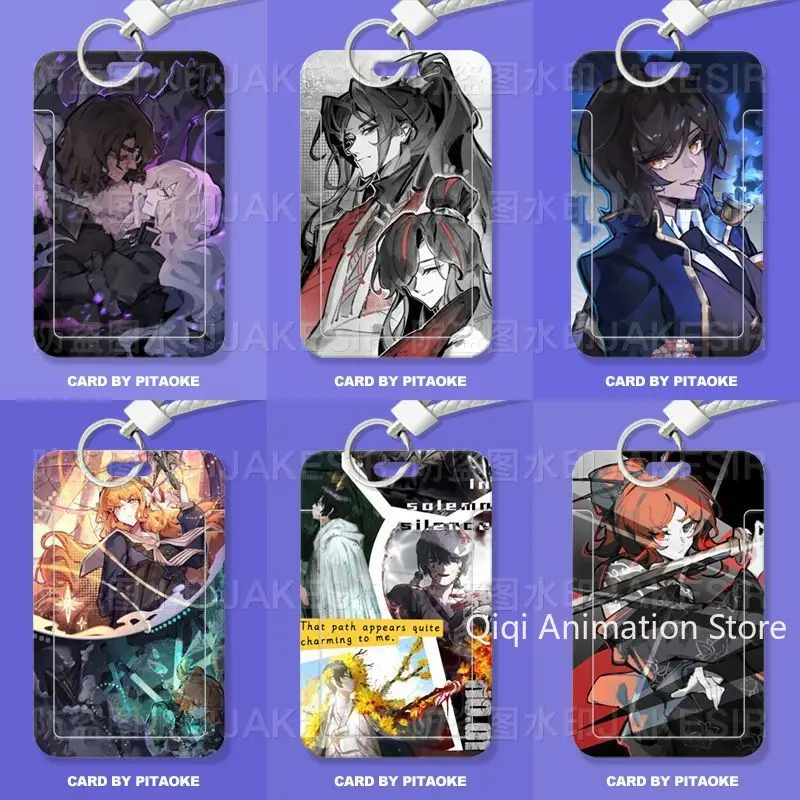 Anime Limbus Company Hong Lu  Student Lanyard Card Sleeve ID Bus Subway Access Work Permit Kids Chain Key Holder Cover