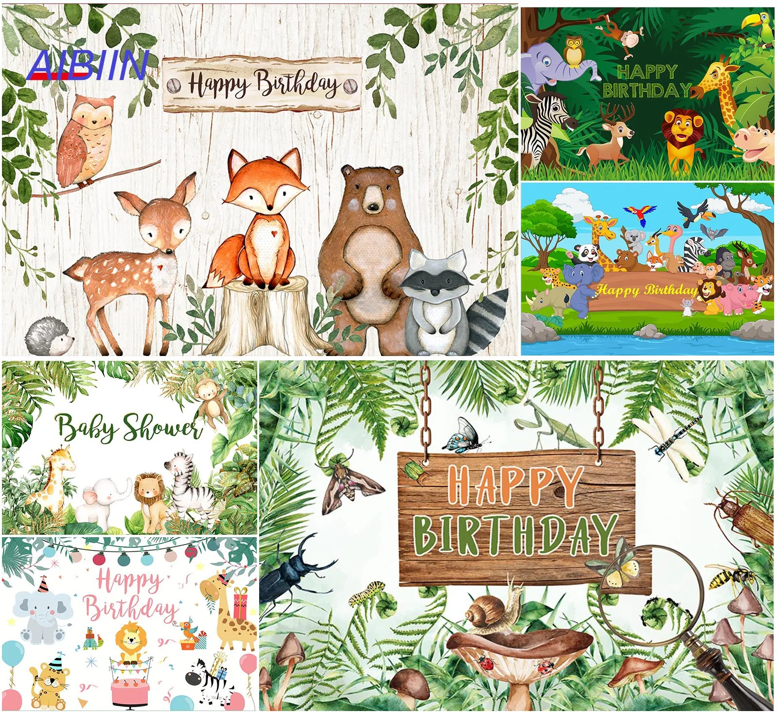 

Jungle Safari Photography Background Kid 1st Wild One Newborn Baby Birthday Backdrop Party Photozone Family Shoot Photo Studio