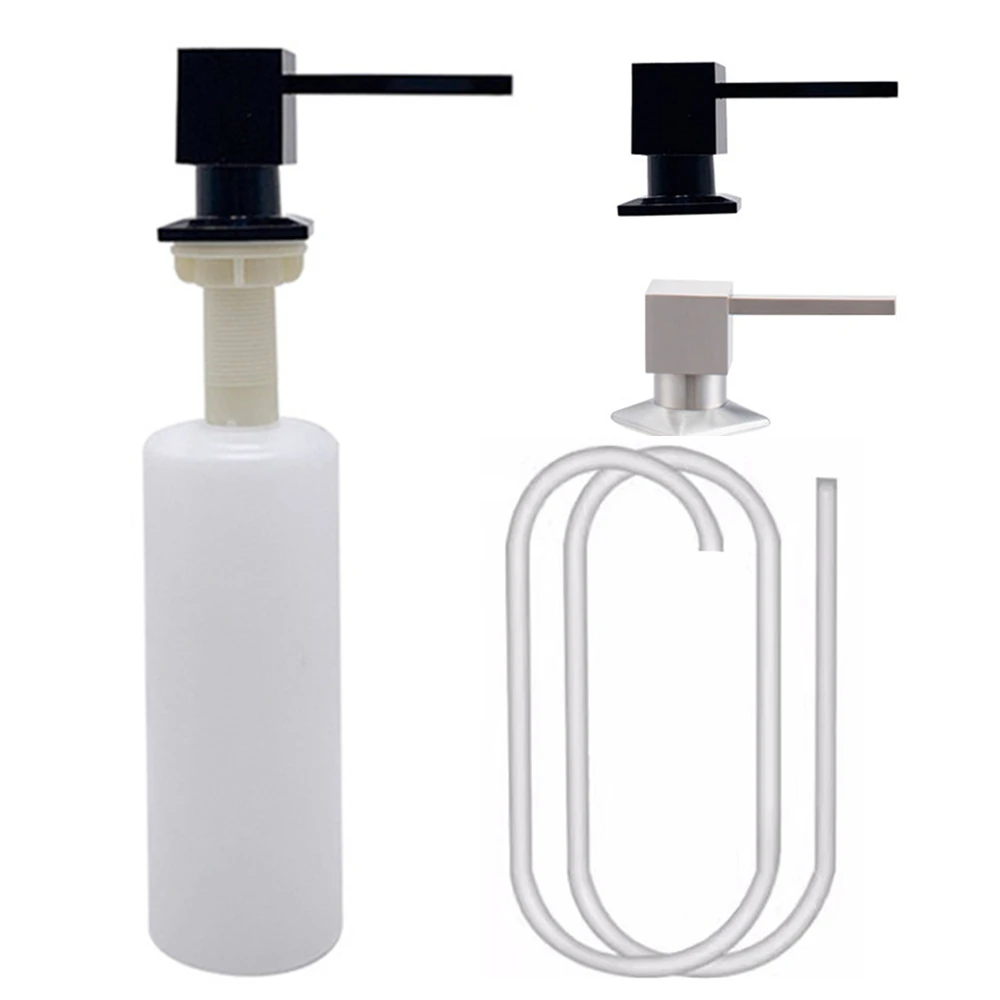 

Kitchen Sink Soap Dispenser Metal Under Deck Counter Sink Mounted Dispenser Bathroom Basin Countertop Pump Head for Dish washing