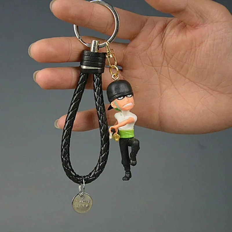 One Piece Figur Cartoon Schlüsselanhänger Monkey D Ruffy Cartoon Spielzeug Ornament Schlüsseltasche Roronoa Zoro Auto Schlüsselanhänger Kinder Geburtstagsgeschenke