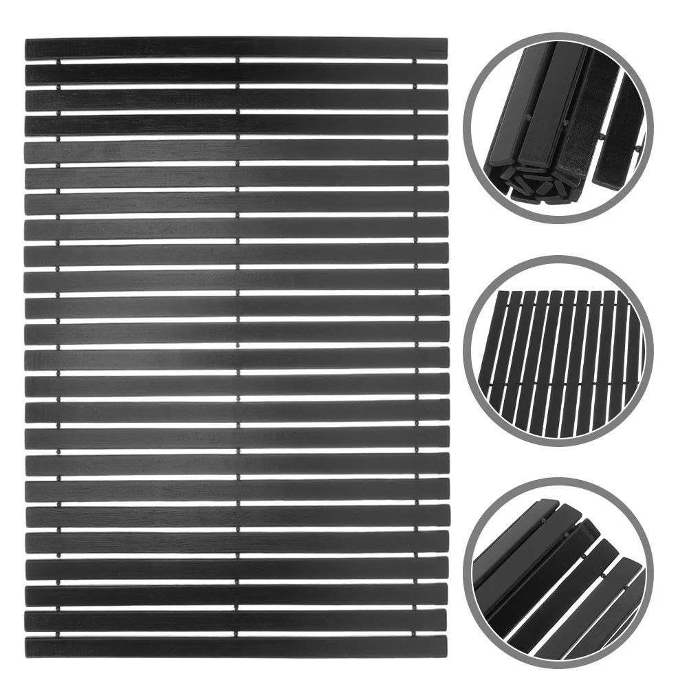 

Bamboo Bath Mat Nonskid Bamboo Floor Mat for Home Hotel Bathroom Anti-Slip Ground Cushion Soft Comfortable Shower Foot Carpet