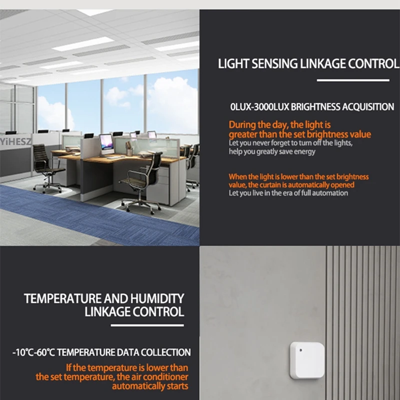 Best-Tuya Zigbee 광도계 온습도계 스마트 광 센서 습도계 환경 모니터 밝기 감지기