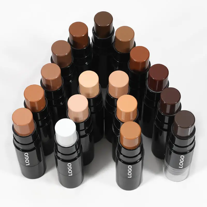 10pcs Concealer Stick Make Your Own Logo Bronzer Face Makeup Contour Foundation Private Label Vegan Cream With Brush Wholesale