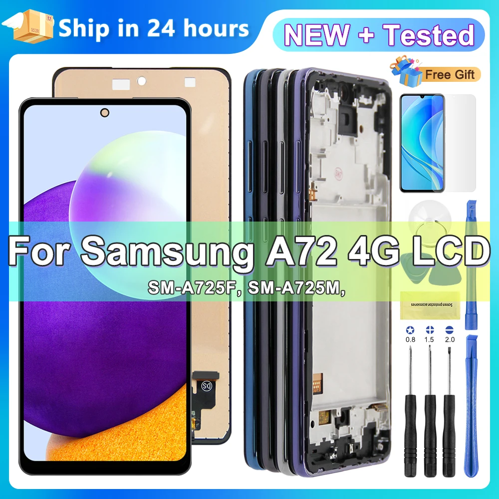 

TFT For Samsung Galaxy A72 4G A725F LCD Display Touch Screen Digitizer Replacement for Samsung A72 A725F A725M LCD 100% Tested