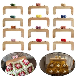 1PCS 19.6cm*8cm Dopamine Macaron Resin Head Wooden Wallet Handle Messenger Bag Knitted Bag Retro Bag Matching Lock Frame