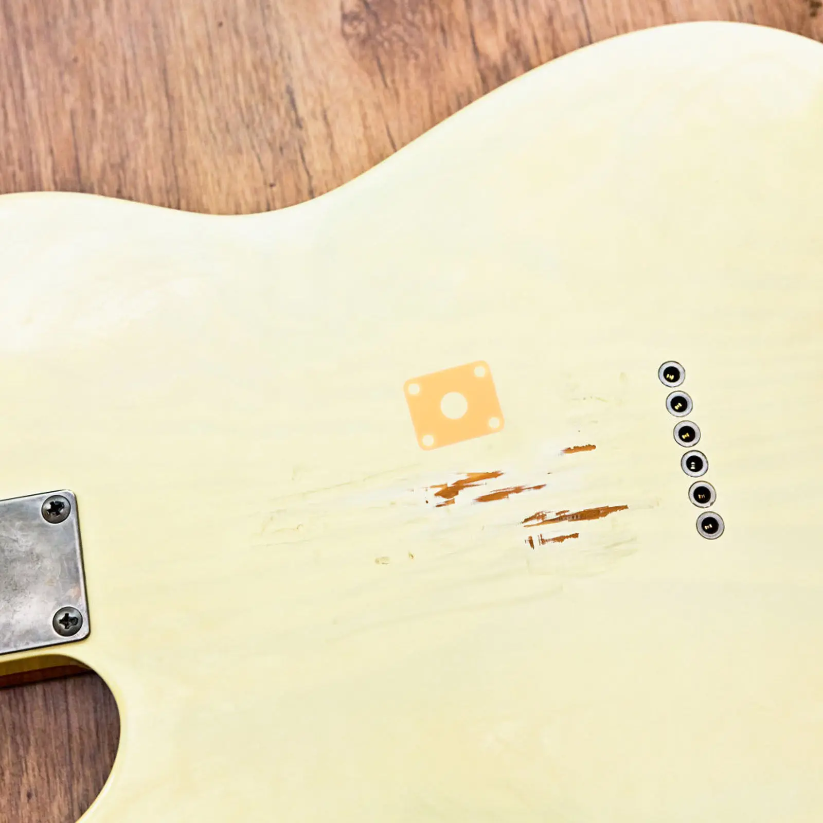 Electric Guitar Jack Plate Plastic Input Jack Cover for Standard Guitar Bass Output Socket Mounting Plate Dust Protection
