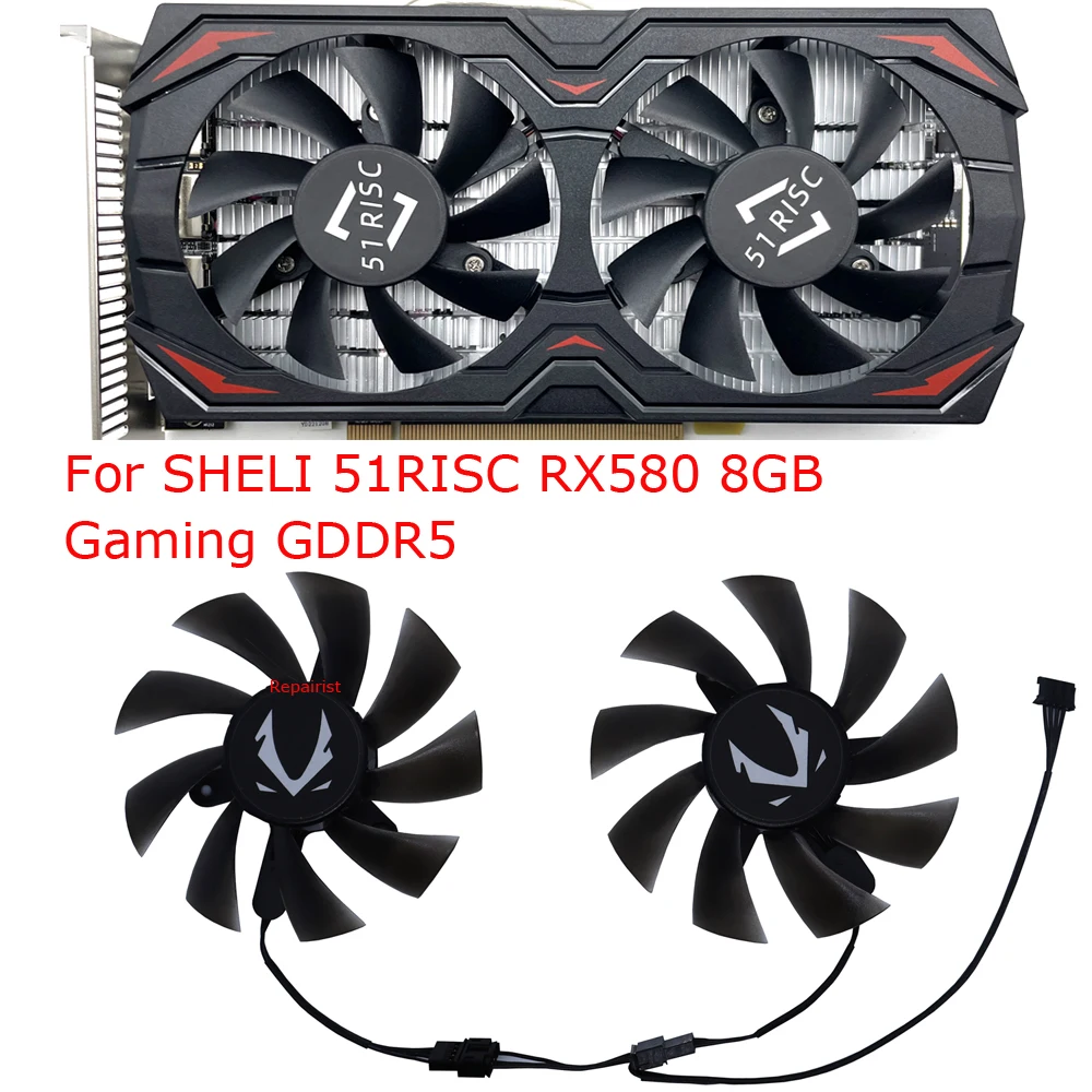 

2Pcs/Set,CF9015H12S,Graphics Card Fan,XY-D09015B,VGA Cooler,For 51Risc RX580 8G GAMING,For SHELI 51RISC RX 580 DE 8GB 2048SP