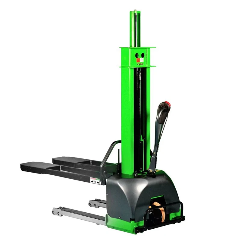 500kg 0.5 Ton 1 ton, 0.7 ton Self Loading Electric Pallet Stacker With 1.2m Lifting Height