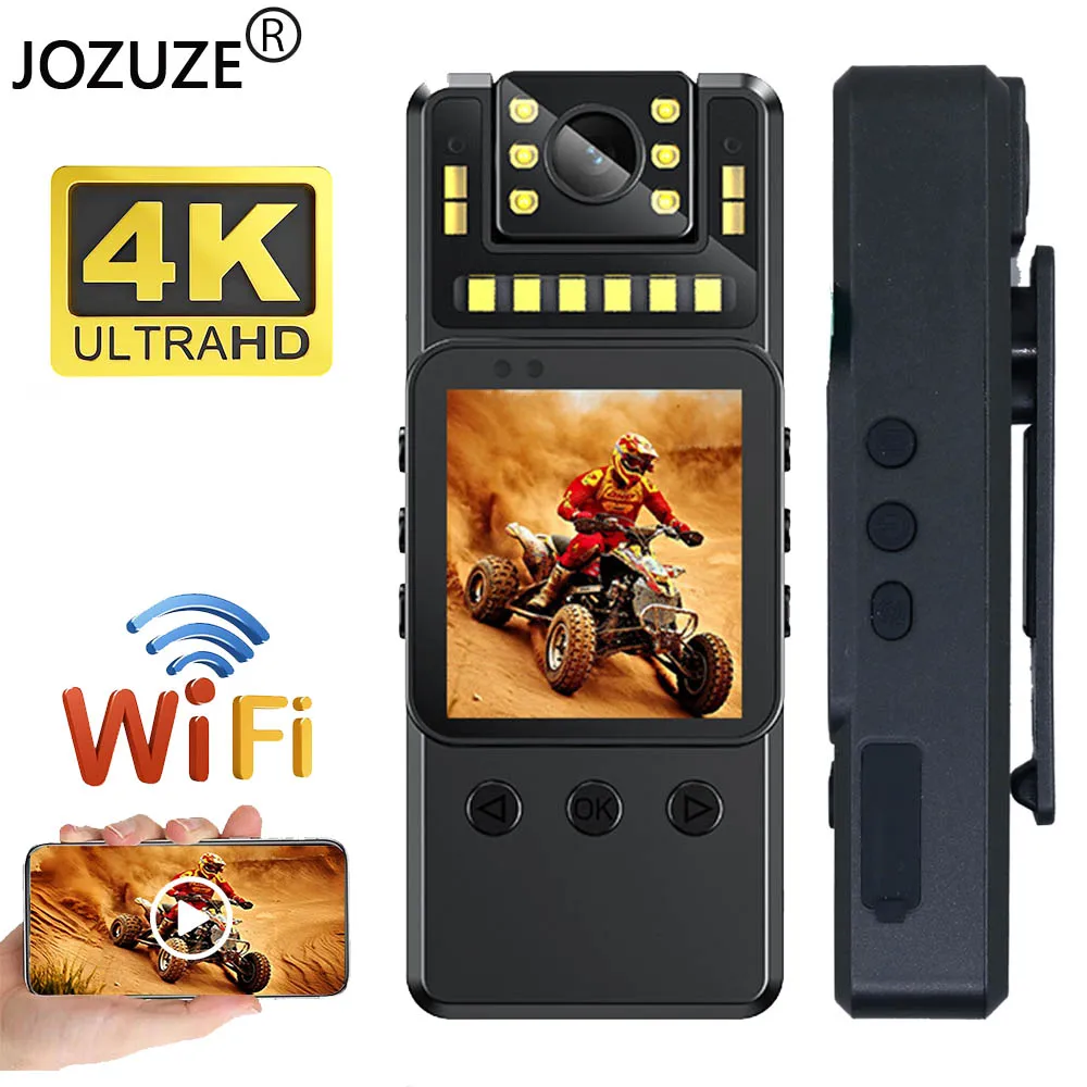 

JOZUZE S6 Ultra HD 4K Cycling Recorder Wifi Hotspot Mini Camera Portable Digital Video Recorder Body Cam Miniature Camcorder