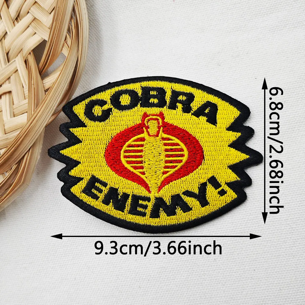 رقعة ملابس مطرزة لعدو الكوبرا، يمكن تزيين حقيبة الظهر وخياطة يدوية #2