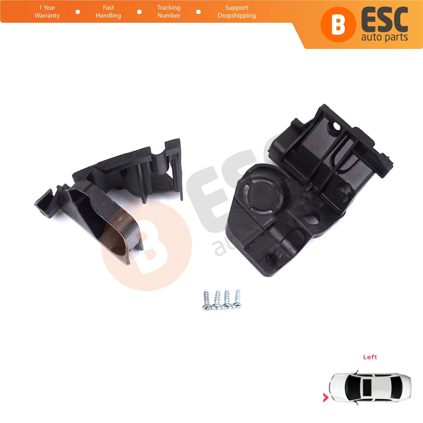 EHL583-1 Headlight Holder Mount Repair Bracket Tab Set Left Side for Peugeot 308 MK2 T9 2013-2021 4/5 Door 9807658080