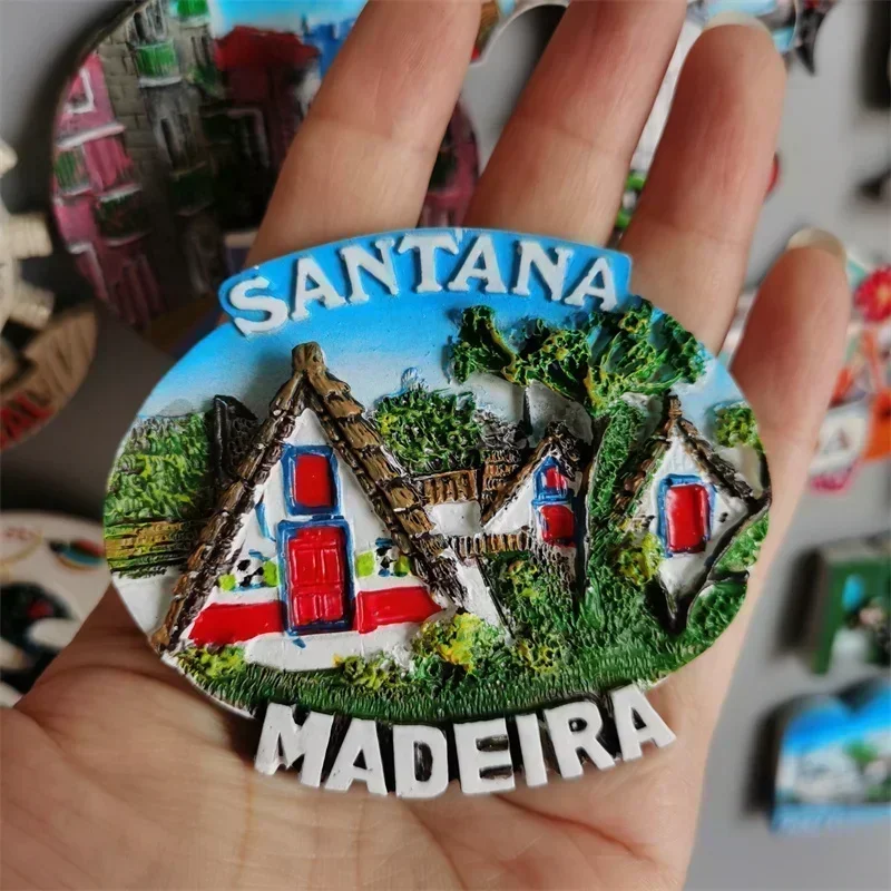 Portugal Fridge Magnets Tourist Souvenir porto Lisbon Tramway Madeira Resin Magnetic Refrigerator Stickers Home Decor Collection