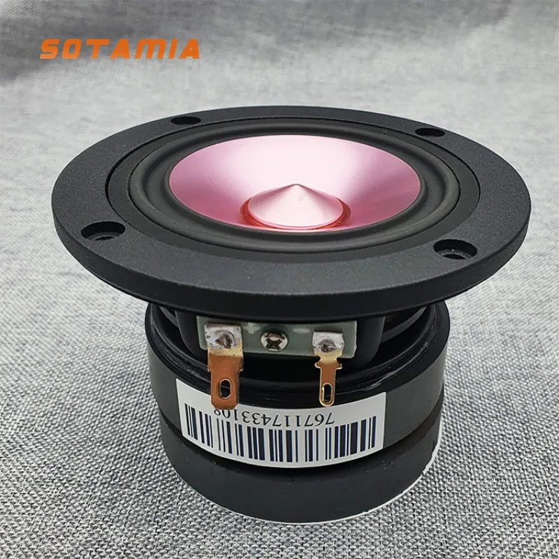 

SOTAMIA 1PCS 3 Inch 3 Inch Full Range Speaker Aluminum Basin 8 Ohm 30W Hifi Music DIY Home Theater Bookshelf Audio Loudspeaker