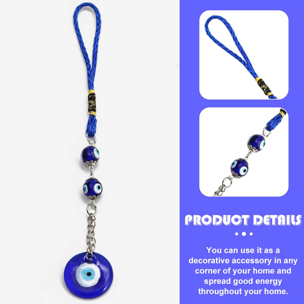 

Turkish Blue Evil Eye Pendant Durable Hanging Amulet Wall Decoration Bedroom Living Room Protection Charm Blessing Gift