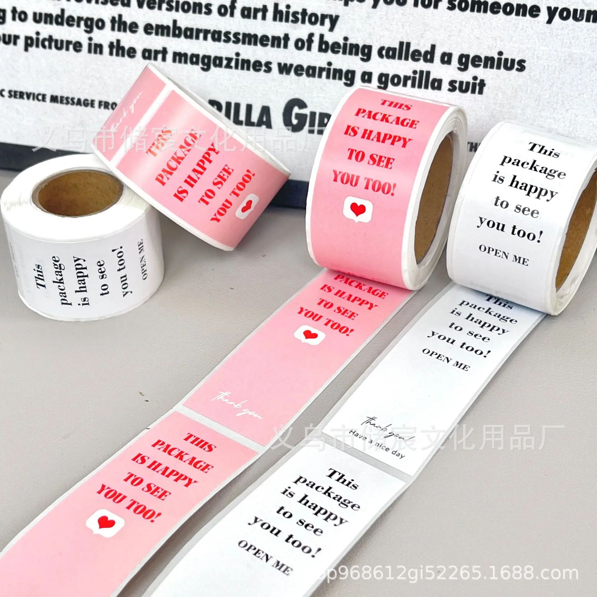 

100Pcs/roll INS English Sealing Sticker Gift Package Box Bag Thank You Sticker Decoration Kpop Photocard Mailer Packing Label