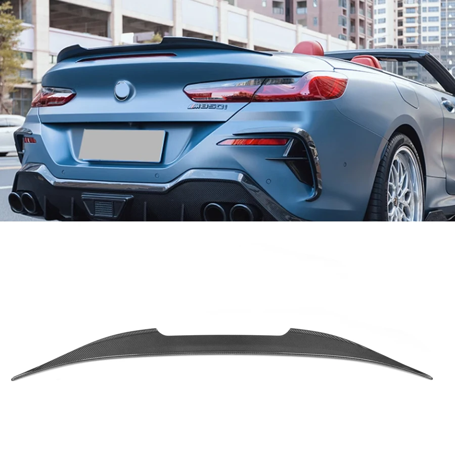 For BMW 8 Series M8 F91 G14 830 840i AC Style Carbon Fiber Car Boot Lid Spoilers  Rear Trunk Spoiler Wings Car Styling Tail fins