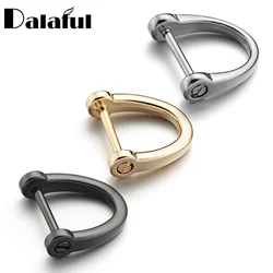 Horseshoe Key Chain Ring Holder D Shape Keychain Thick Rod Classic Buckle DIY Purse Bag Accessories Key Ring Holder P032