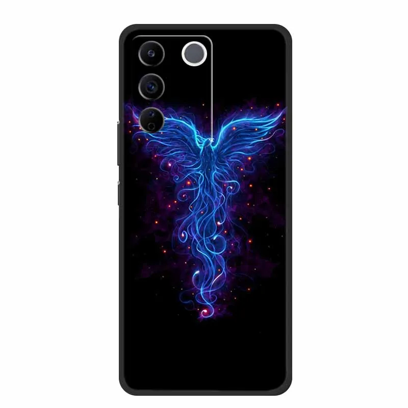 Phone Case For Vivo T2 Back Cover Case Black Silicone Shockproof Soft Coque Funda For Vivo T2 Case T 2 Capas Para For VivoT2 Bag
