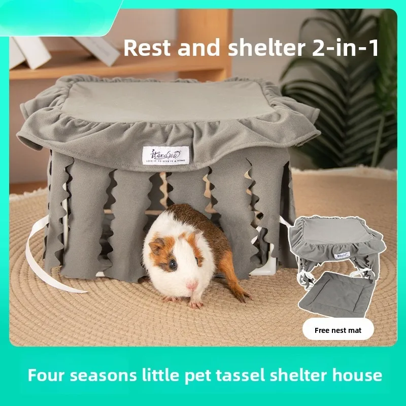 

For Hamster Tunnel Evasion Nest Small Pet Four Season Nest Fringe Hamster Evasion House Hamster Accessories Hamster Supplies
