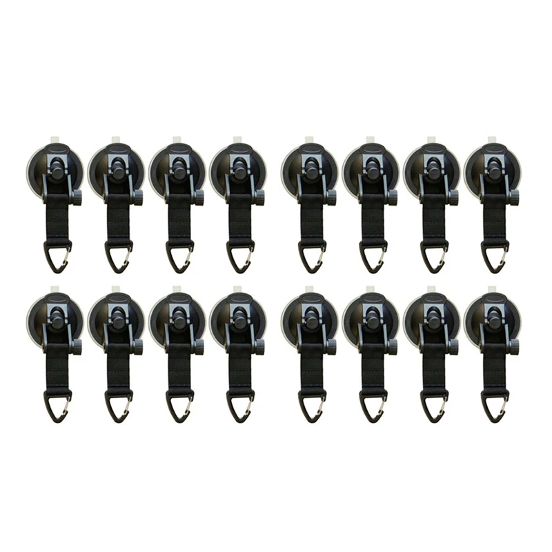 16Pcs Suction Cup Anchor Securing Hook Tie Down,Camping Tarp As Car Side Awning