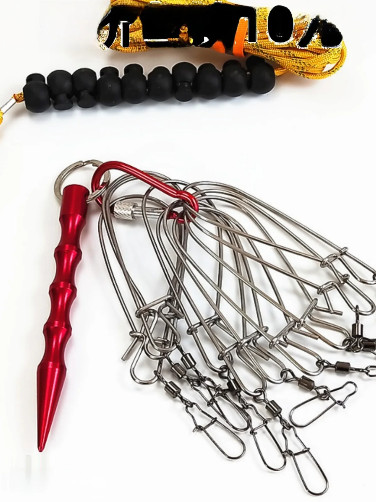 Stainless Steel Fish Lock Fishing Line Clip Float Control Fish Device Wire Rope Fisherman's Gear Lure Fishing Rod Bag
