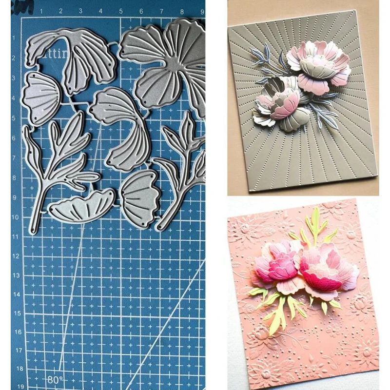 

Metal Cutting Dies Flowers Scrapbooking Photo Album Embossing Paper Card Crafts
